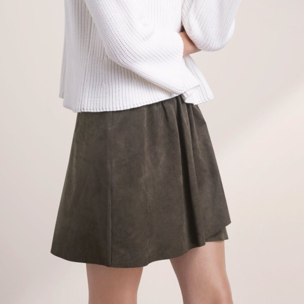 Aritzia Wilfred Free Nescher Mini Skirt Faux Suede